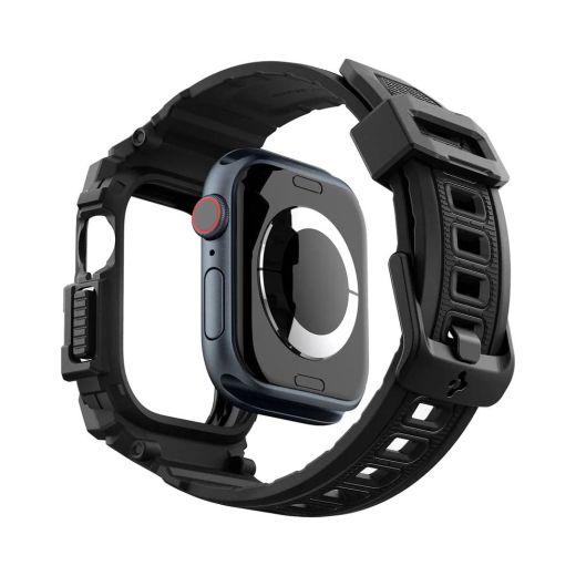 Протиударний чохол Spigen Rugged Armor Pro Matte Black для Apple Watch Series 10 (2024) 42мм (ACS08591)
