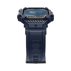Противоударный чехол с ремешком Spigen Rugged Armor Pro Navy Blue для Apple Watch Series 10 (2024) 46мм (ACS08606)