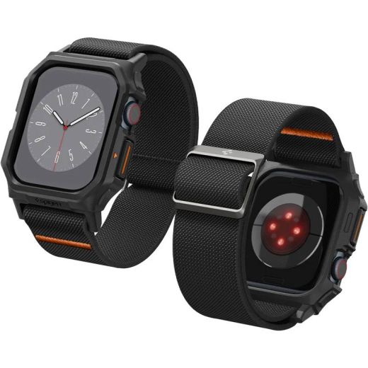 Чехол с ремешком Spigen Lite Fit Pro Matte Black для Apple Watch Series 10 (2024) 46мм (ACS08609)