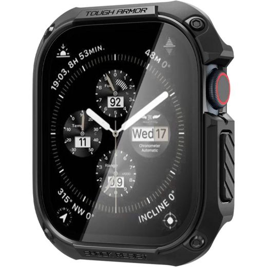 Протиударний чохол Spigen Tough Armor Black для Apple Watch Series 10 (2024) 46мм (ACS08603)