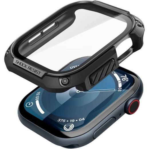 Протиударний чохол Spigen Tough Armor Black для Apple Watch Series 10 (2024) 46мм (ACS08603)