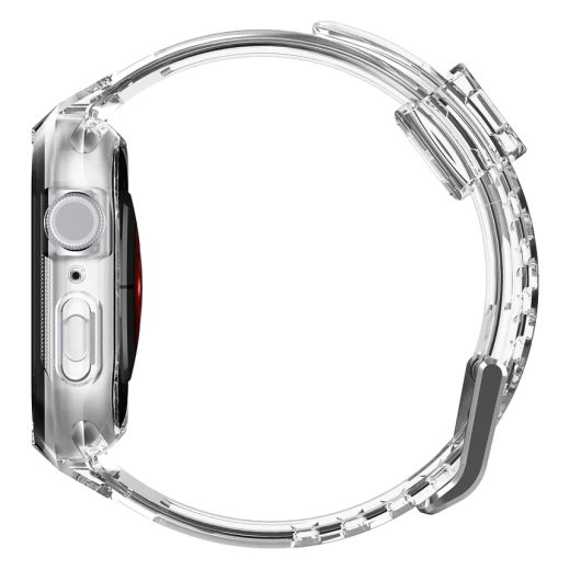 Прозрачный ремешок с чехлом Spigen Liquid Crystal Pro Crystal Clear для Apple Watch 9 | 8 | 7 (45 | 44 мм) (ACS02006)