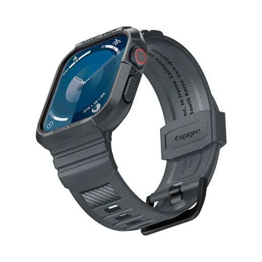 Чохол-ремінець Spigen Rugged Armor Pro Dark Gray для Apple Watch 45мм | 44мм Series 9 | 8 | 7 (ACS07387)