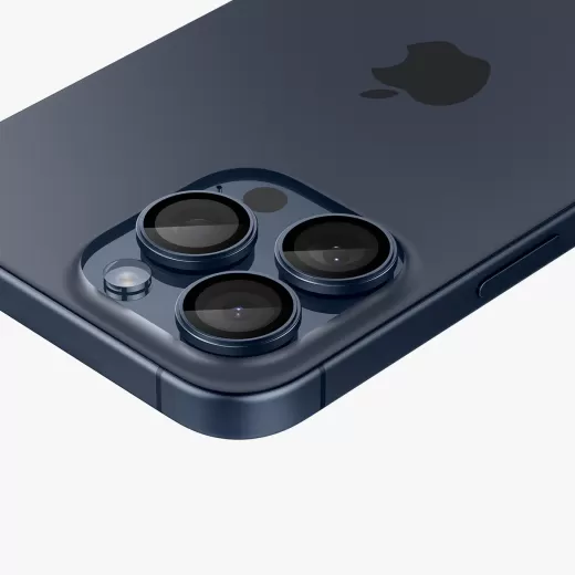 Захисне скло для камери Spigen Optik Pro Lens Protector Blue Titanium (2 шт.) для iPhone 15 Pro | iPhone 15 Pro Max | iPhone 14 Pro | 14 Pro Max (AGL07164)