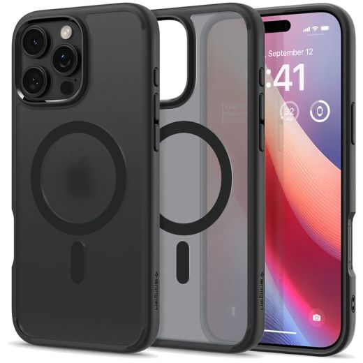 Прозорий чохол Spigen Ultra Hybrid MagSafe Frost Black для iPhone 16 Pro (ACS08134)