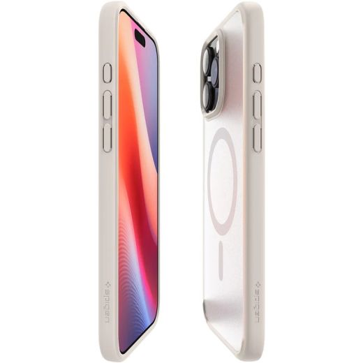 Прозорий чохол Spigen Ultra Hybrid MagSafe Frost Natural Titanium для iPhone 16 Pro Max (ACS08382)