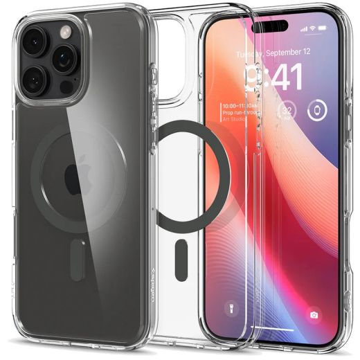 Прозрачный чехол Spigen Ultra Hybrid MagSafe Graphite для iPhone 16 Pro Max (ACS07999)
