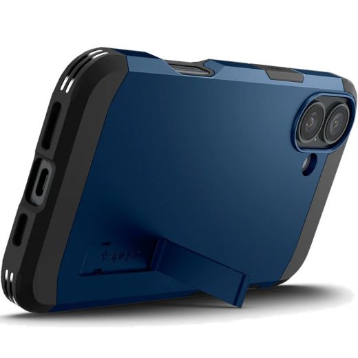 Протиударний чохол Spigen Tough Armor AI MagSafe Navy Blue для iPhone 16 (ACS08086)