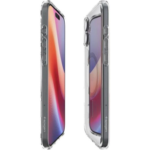 Прозорий чохол Spigen Ultra Hybrid MagSafe Carbon Fiber для iPhone 16 Plus (ACS08077)