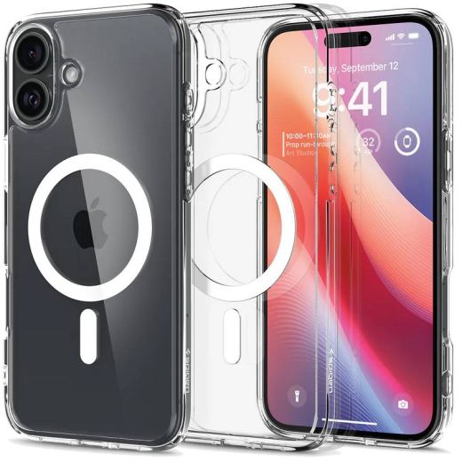 Прозорий чохол Spigen Ultra Hybrid MagSafe White для iPhone 16 Plus (ACS08075)