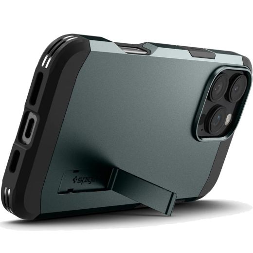 Противоударный чехол Spigen Tough Armor AI MagSafe Abyss Green для iPhone 16 Pro (ACS08148)