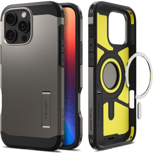 Протиударний чохол Spigen Tough Armor AI MagSafe Gunmetal для iPhone 16 Pro Max (ACS08012)
