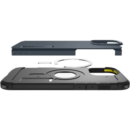 Чехол Spigen Tough Armor T AI (MagFit + Camera Control) Metal Slate для iPhone 16 Pro Max (ACS08504)