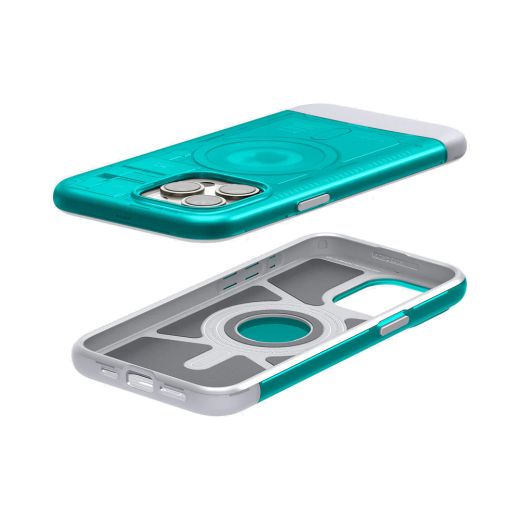 Чехол с кошельком Spigen Classic C1 Bundle (MagFit) Bondi Blue для iPhone 15 Pro (SPBD240004)
