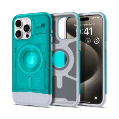 Чехол с кошельком Spigen Classic C1 Bundle (MagFit) Bondi Blue для iPhone 15 Pro Max (SPBD240003)