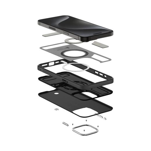 Кожаный чехол Spigen Enzo Black для iPhone 15 Pro Max (ACS06601)