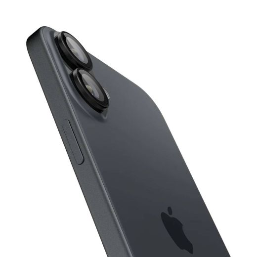 Защитное стекло для камеры Spigen Optik EZ Fit Black для iPhone 16 | 16 Plus (AGL07921)