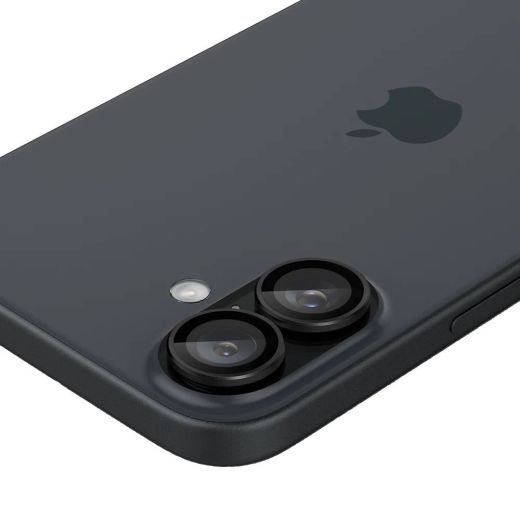 Защитное стекло для камеры Spigen Optik EZ Fit Black для iPhone 16 | 16 Plus (AGL07921)