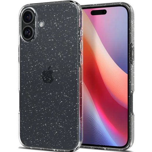 Прозрачный чехол Spigen Liquid Crystal Glitter Crystal Quartz для iPhone 16 (ACS08192)