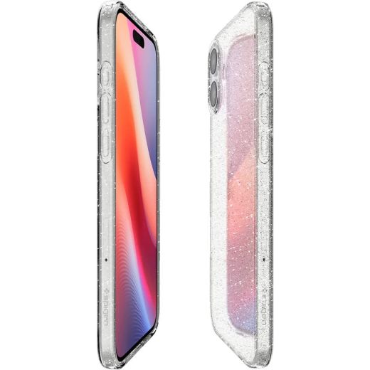 Прозрачный чехол Spigen Liquid Crystal Glitter Crystal Quartz для iPhone 16 (ACS08192)