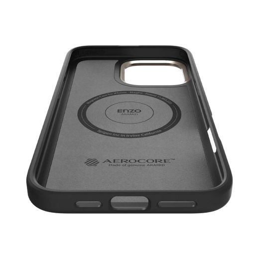 Карбоновый чехол Spigen Enzo Aramid Black Natural для iPhone 16 Pro Max (ACS08501)