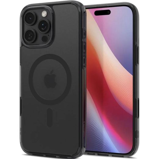 Прозорий чохол Spigen Ultra Hybrid T (MagFit + Camera Control) Frost Black для iPhone 16 Pro Max (ACS08507)