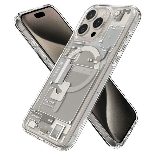 Чехол Spigen Ultra Hybrid Zero One (MagFit)  Natural Titanium для iPhone 15 Pro Max (ACS07211)