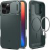 Чехол с защитой камеры Spigen Optik Armor MagSafe Abyss Green для iPhone 16 Pro Max (ACS08016)