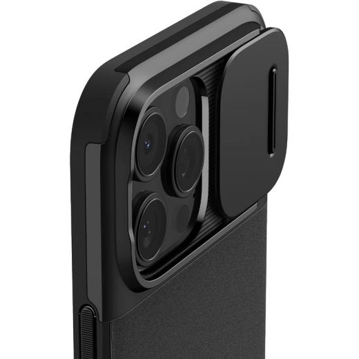 Чохол із захистом камери Spigen Optik Armor MagSafe Black для iPhone 16 Pro (ACS08149)