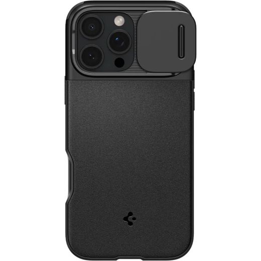 Чохол із захистом камери Spigen Optik Armor MagSafe Black для iPhone 16 Pro (ACS08149)