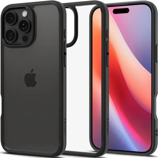 Прозорий чохол Spigen Ultra Hybrid Matte Black для iPhone 16 Pro (ACS08125)
