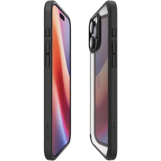 Прозорий чохол Spigen Ultra Hybrid Matte Black для iPhone 16 Pro (ACS08125)