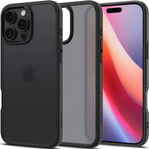 Прозорий чохол Spigen Ultra Hybrid Frost Black для iPhone 16 Pro Max (ACS07995)