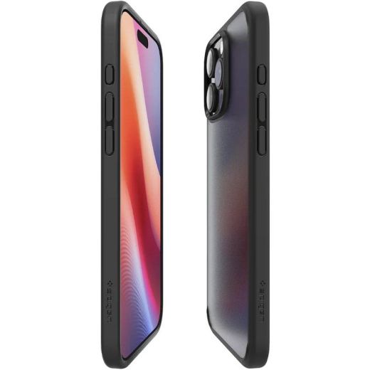 Прозорий чохол Spigen Ultra Hybrid Frost Black для iPhone 16 Pro Max (ACS07995)