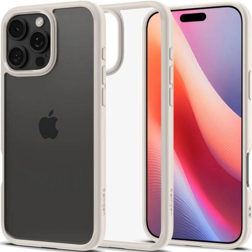 Прозрачный чехол Spigen Ultra Hybrid Natural Titanium для iPhone 16 Pro Max (ACS08385)
