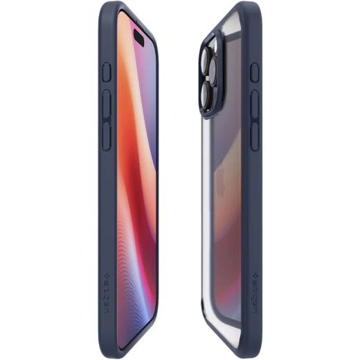 Прозрачный чехол Spigen Ultra Hybrid Navy Blue для iPhone 16 Pro Max (ACS07997)