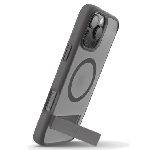 Прозрачный чехол Spigen Ultra Hybrid S (MagFit) Frost Gray для iPhone 16 Pro (ACS08380)