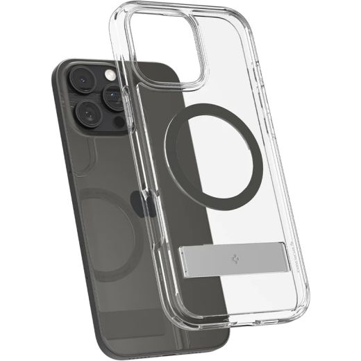 Прозрачный чехол Spigen Ultra Hybrid S MagSafe Graphite для iPhone 16 Pro Max (ACS08010)