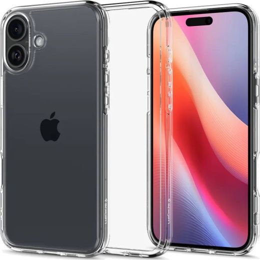 Прозорий чохол Spigen Ultra Hybrid Crystal Clear для iPhone 16 (ACS08197)