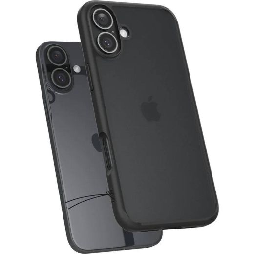 Прозорий чохол Spigen Ultra Hybrid Frost Black для iPhone 16 (ACS08200)