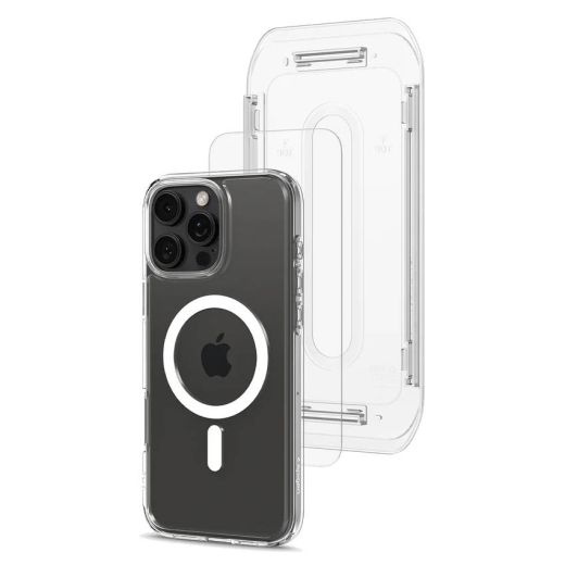Чехол со стеклом Spigen Ultra Hybrid Pack (MagFit) White для iPhone 16 Pro Max (ACS08141)