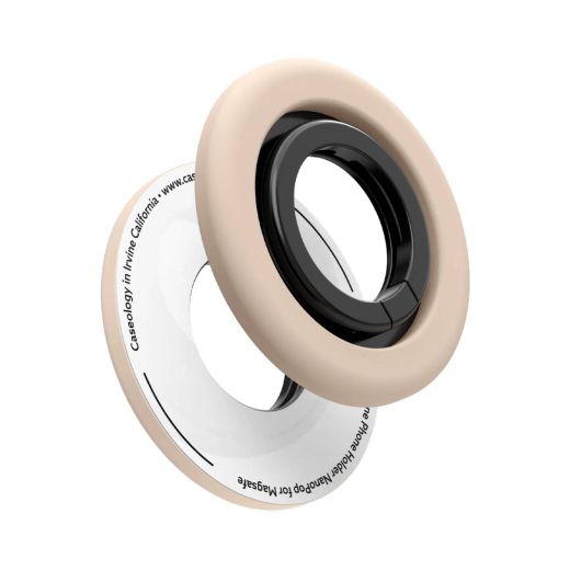 Магнітне кільце-підставка для телефону Spigen Nano Pop (MagFit) Coconut Beige (AMP09031)