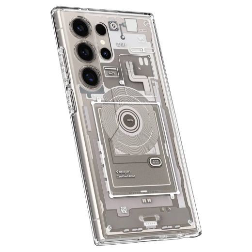 Прозорий чохол Spigen Ultra Hybrid Zero One Natural Titanium для Samsung Galaxy S24 Ultra (ACS07653)
