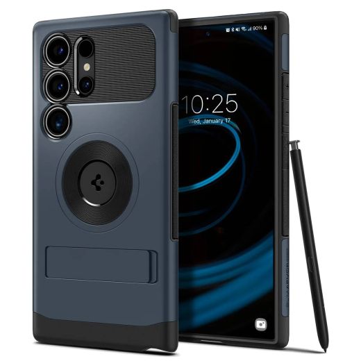 Чохол Spigen Slim Armor (MagFit) Metal Slate для Samsung Galaxy S24 Ultra (ACS07188)