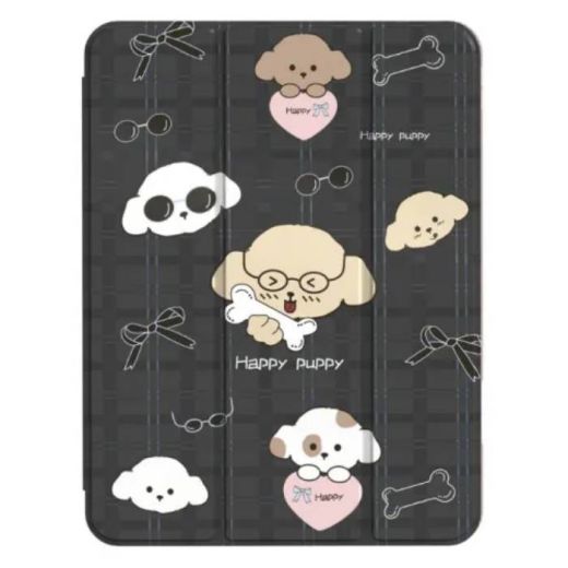Чехол-подставка Mutural Xing Yi Case Happy Puppy Black для iPad Air 13” M3 | M2 (2025 | 2024)