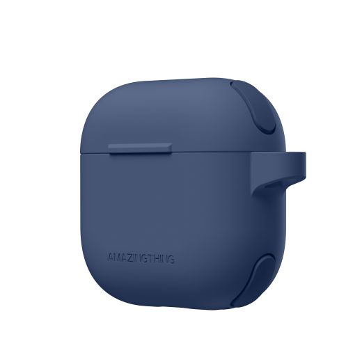 Силиконовый чехол AmazingThing Omni GripClip Case Titan Blue для Airpods 4 (APRO4OMDB)