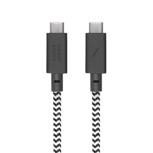 Кабель Native Union Anchor Cable USB-C to USB-C 240W 3 метра Zebra (ACABLE-C-ZEB-NP)