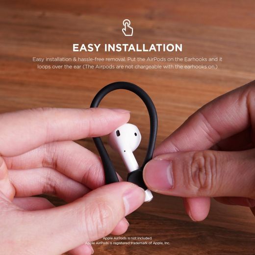 Утримувачі Elago EarHook Black (EAP-HOOKS-BK) для Apple AirPods