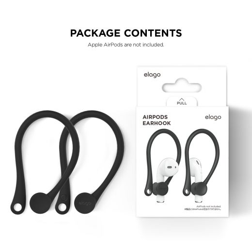 Утримувачі Elago EarHook Black (EAP-HOOKS-BK) для Apple AirPods