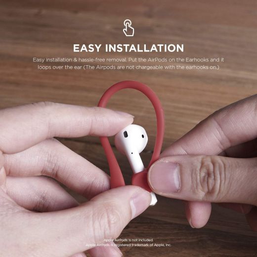 Держатели Elago EarHook Red для Apple AirPods